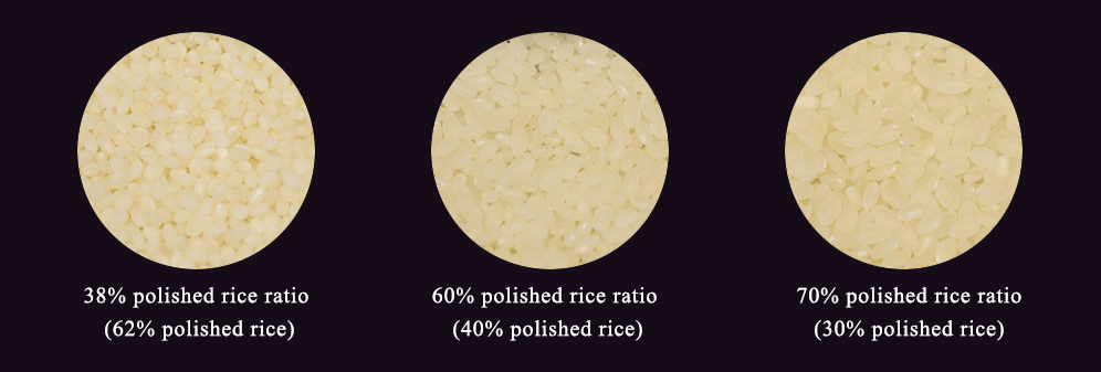 Polished rice for sake production